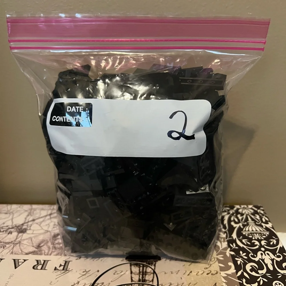 LEGO Small Black Accessories , Spare Parts And Small Brick Pieces. 14oz